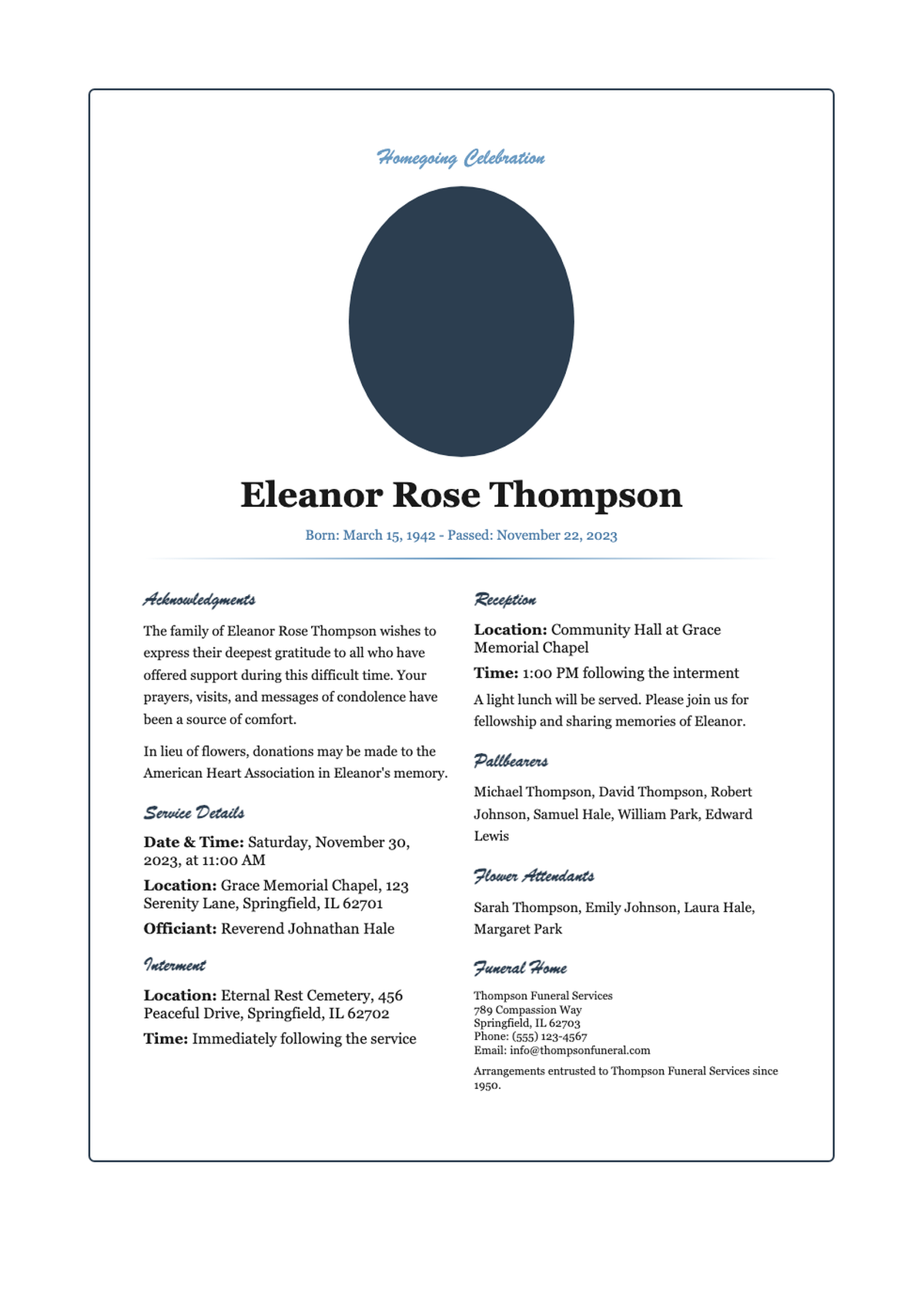 Memorial service program with sky background and photo placeholder_variant_3